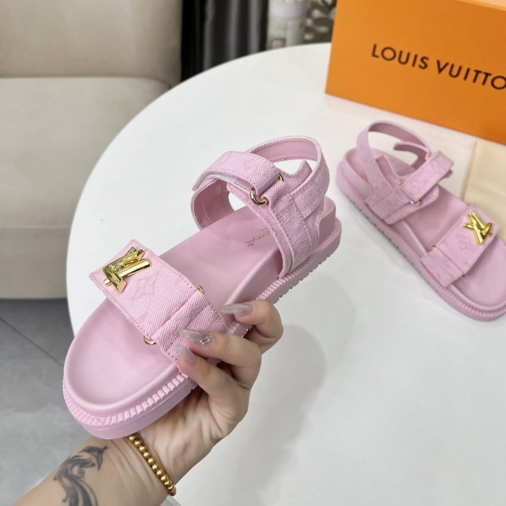 L0vis Vvtt0n Lv Sunset Flat Comfort Sandal Rose 1Adidb