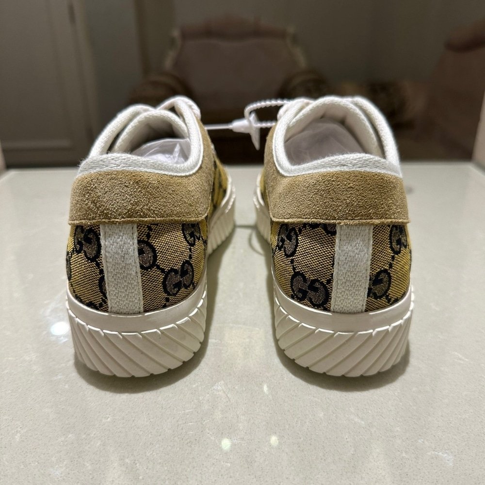 Gvc*1 Gg Sneaker Beige Ebony 738992 Fabqa 9796