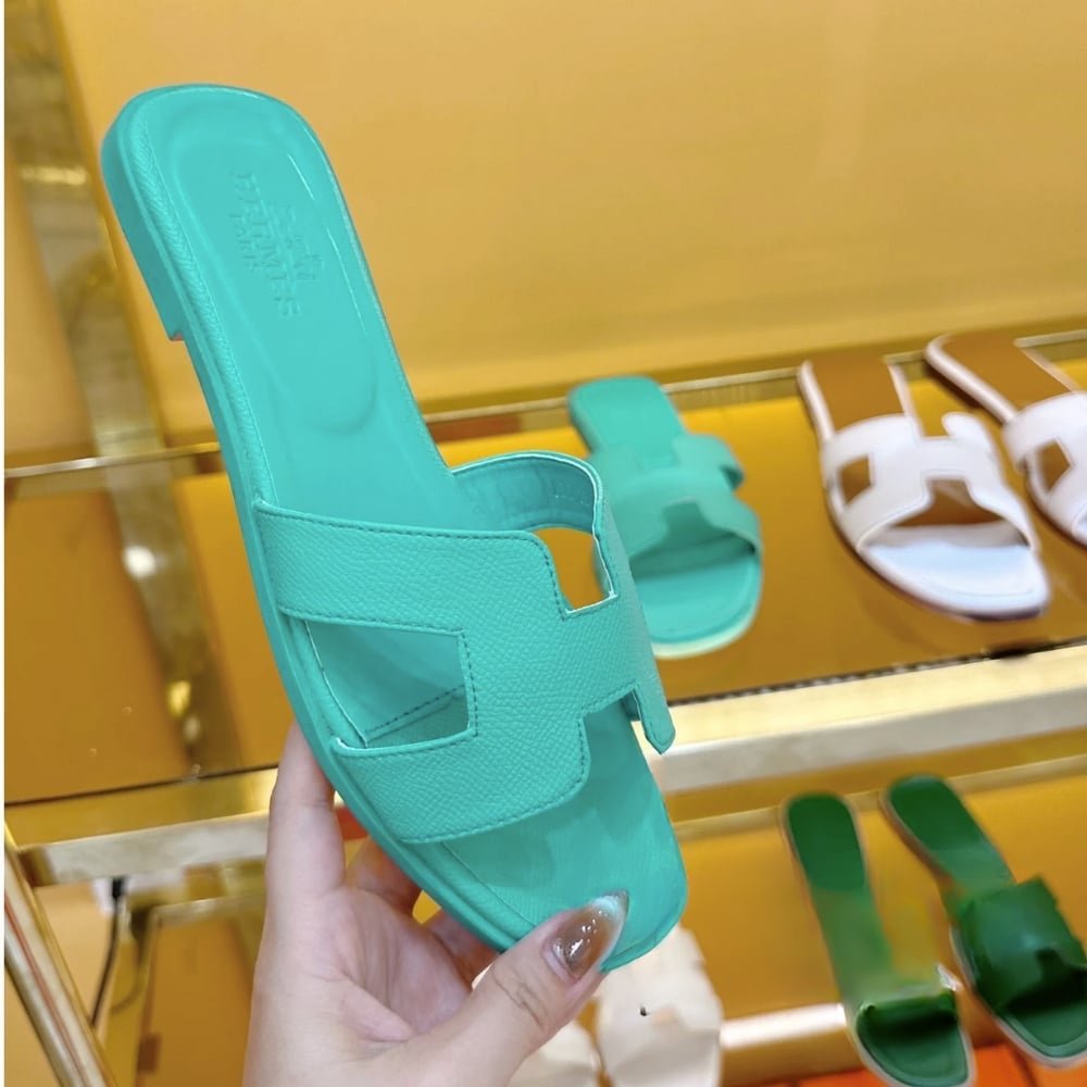 H**me5 Slippers Flat Oran Turquoise H202272Z 6H365