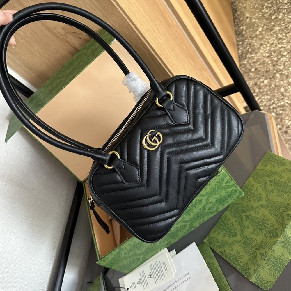Gvc*1 Marmont Small Top Handle Bag Black 25Cm 795199 Aabzb 1000