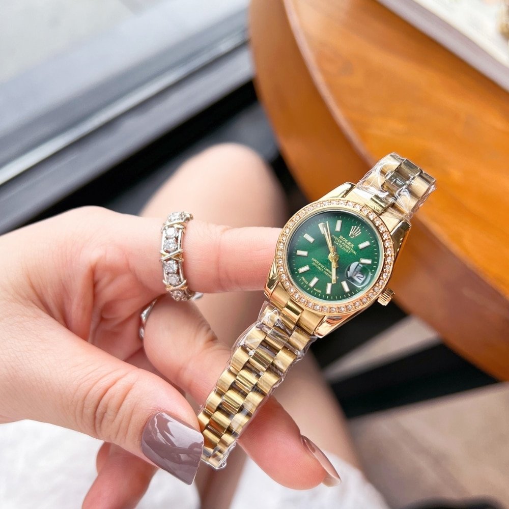 R01ex Lady Datejust Green Dial Yellow Gold 28Mm