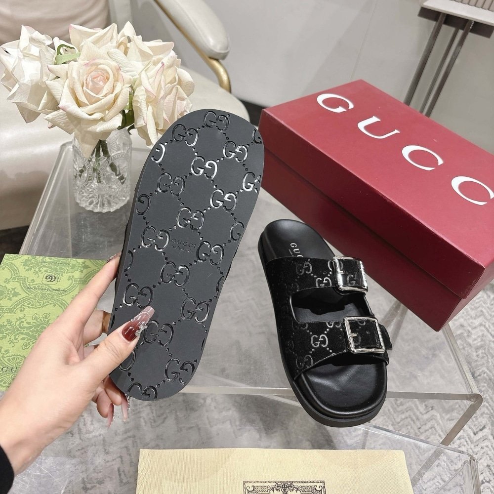 Gvc*1 Women’s Slide Sandal Black ‎816380 Aaduo 1000
