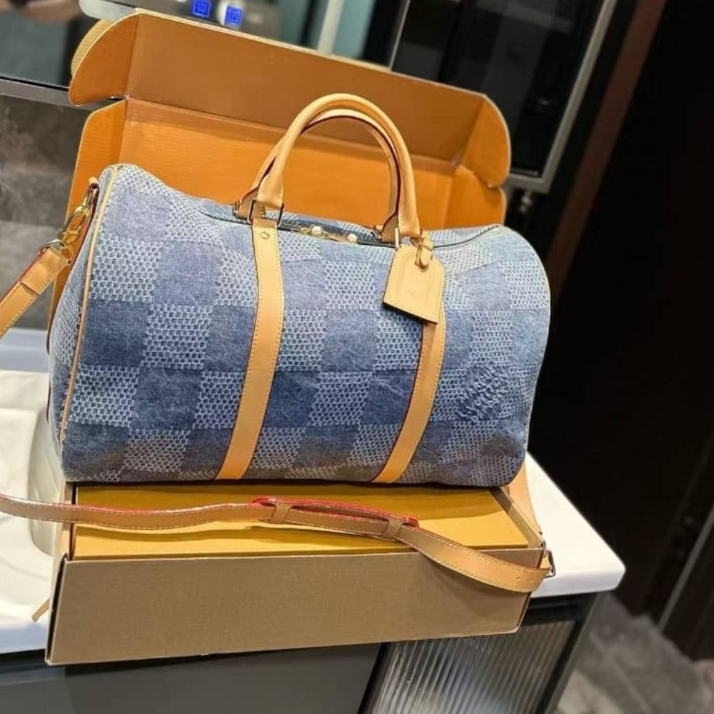 L0vis Vvtt0n Keepall Bandoulière Denim Other Blue 45Cm N40739