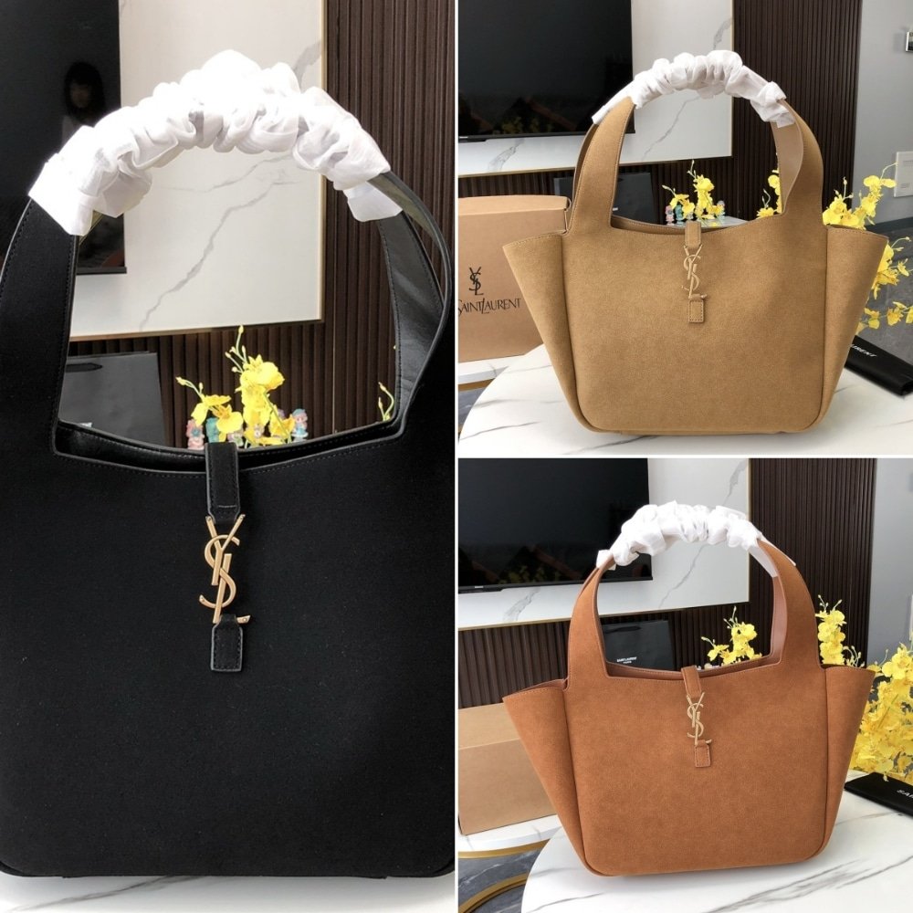 Sa1nt Lau*nt Le 5 À 7 Bea In Suede Black 55Cm