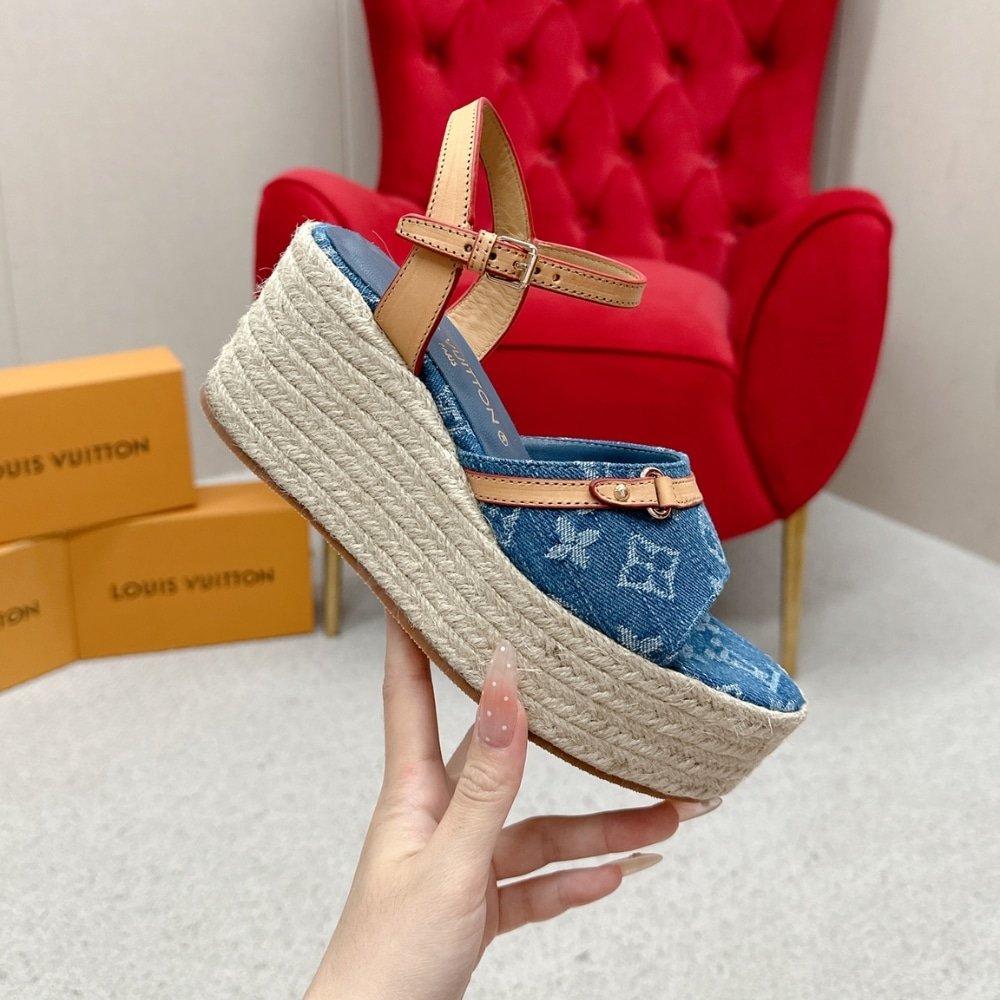 L0vis Vvtt0n Helios Wedge Sandal Denim Blue 1Acizj