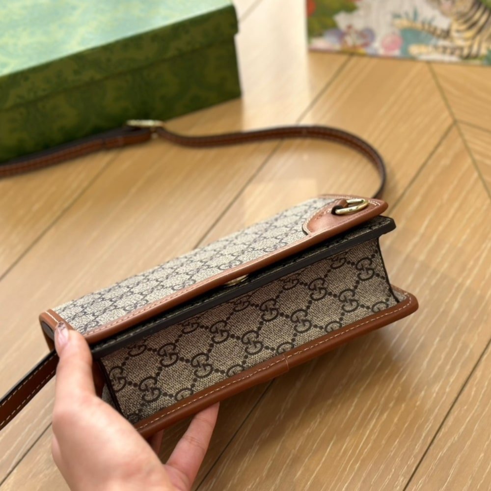 Gvc*1 Gg Emblem S*per Mini Shoulder Bag Beige 20Cm 820688 Fad6L 9758
