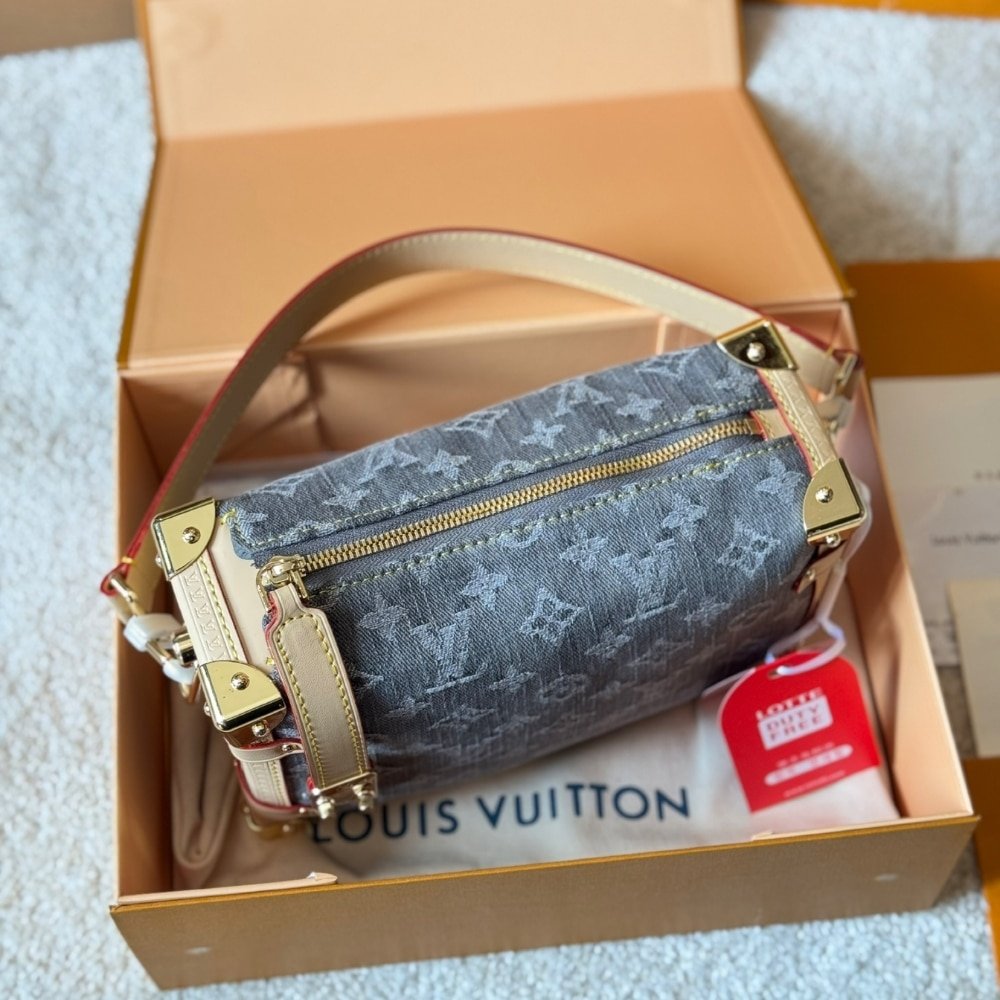 L0vis Vvtt0n Side Trunk MM Bag Denim Grey 23Cm M13285