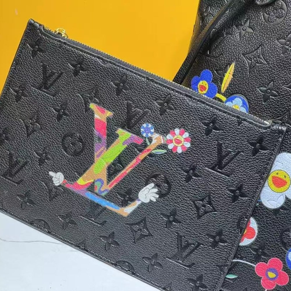 L0vis Vvtt0n X Takashi Murakami S*perflat Neverfull MM Black 31Cm M13675