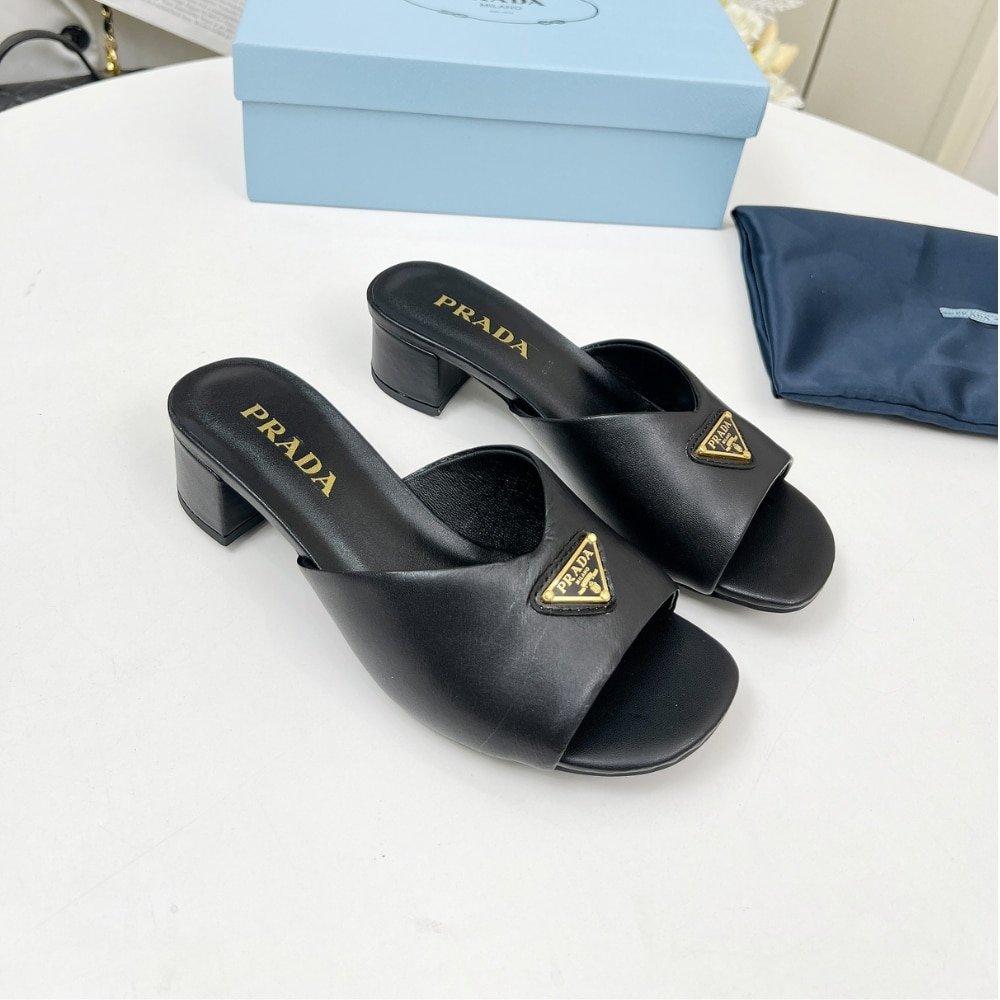 Pra*a Padded Nappa Leather Sandals Black 1Xx711 2Dl8 F0002 F A035