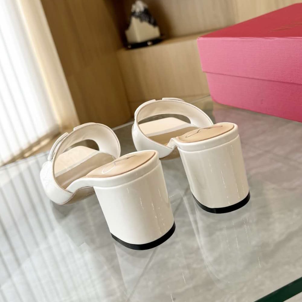 Va1e*ntin0 Vlogo Signature Slide Sandal White