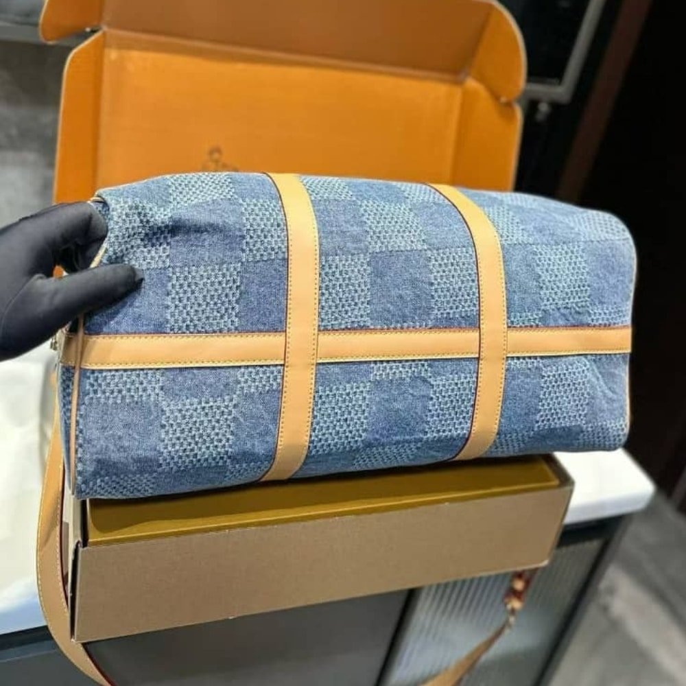 L0vis Vvtt0n Keepall Bandoulière Denim Other Blue 45Cm N40739