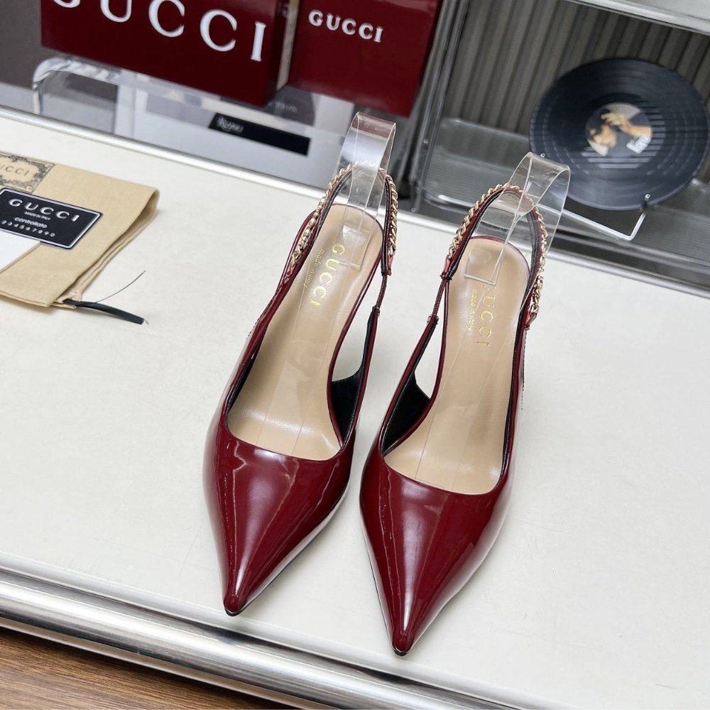 Gvc*1 Signoria Slingback Pump In Rosso Ancora Red 783821 Bnc80 6207