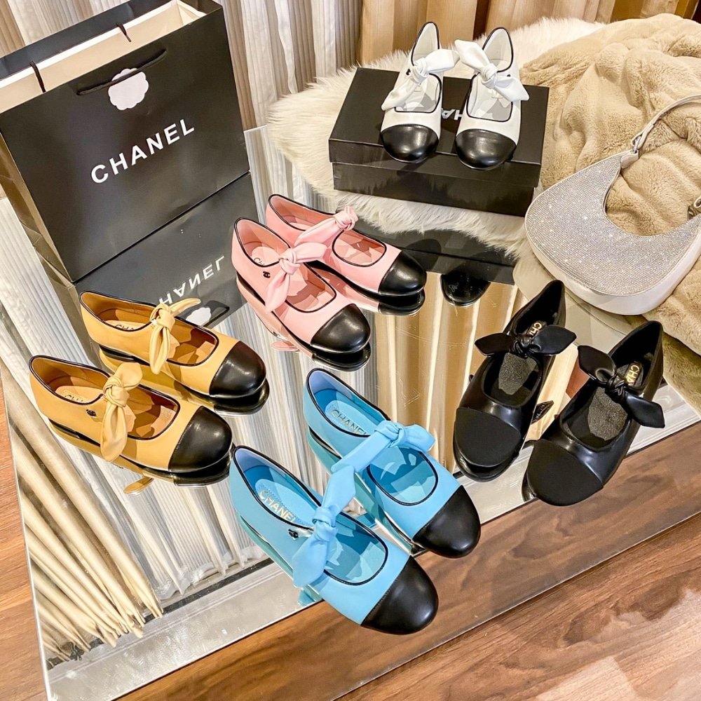 Ch**el Mary Janes Shoes All Black