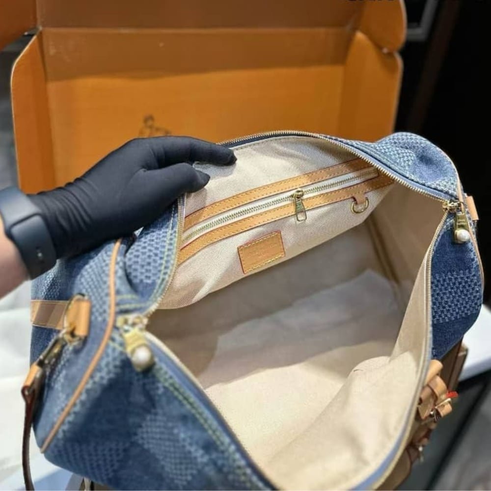 L0vis Vvtt0n Keepall Bandoulière Denim Other Blue 45Cm N40739