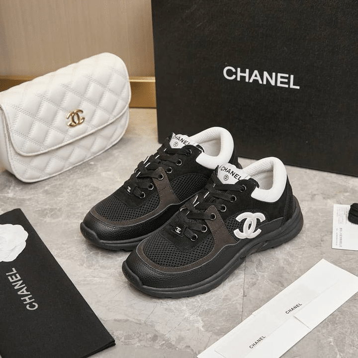 Ch**el Low Trainer Sneaker Black
