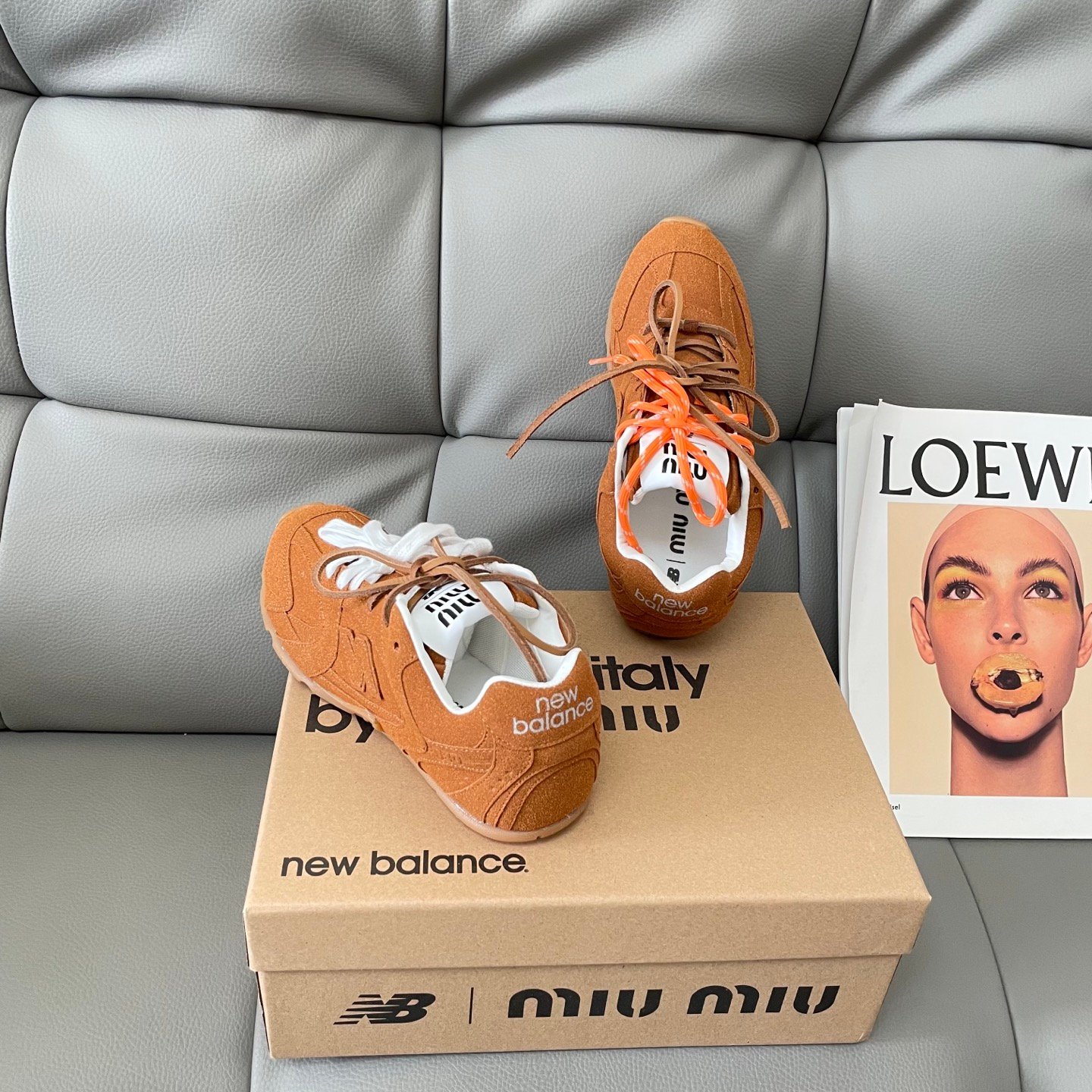 Miu Miu X New Balance 530 Sl Suede Sneaker Cinnamon 5E165E Z5O F0401 F D005