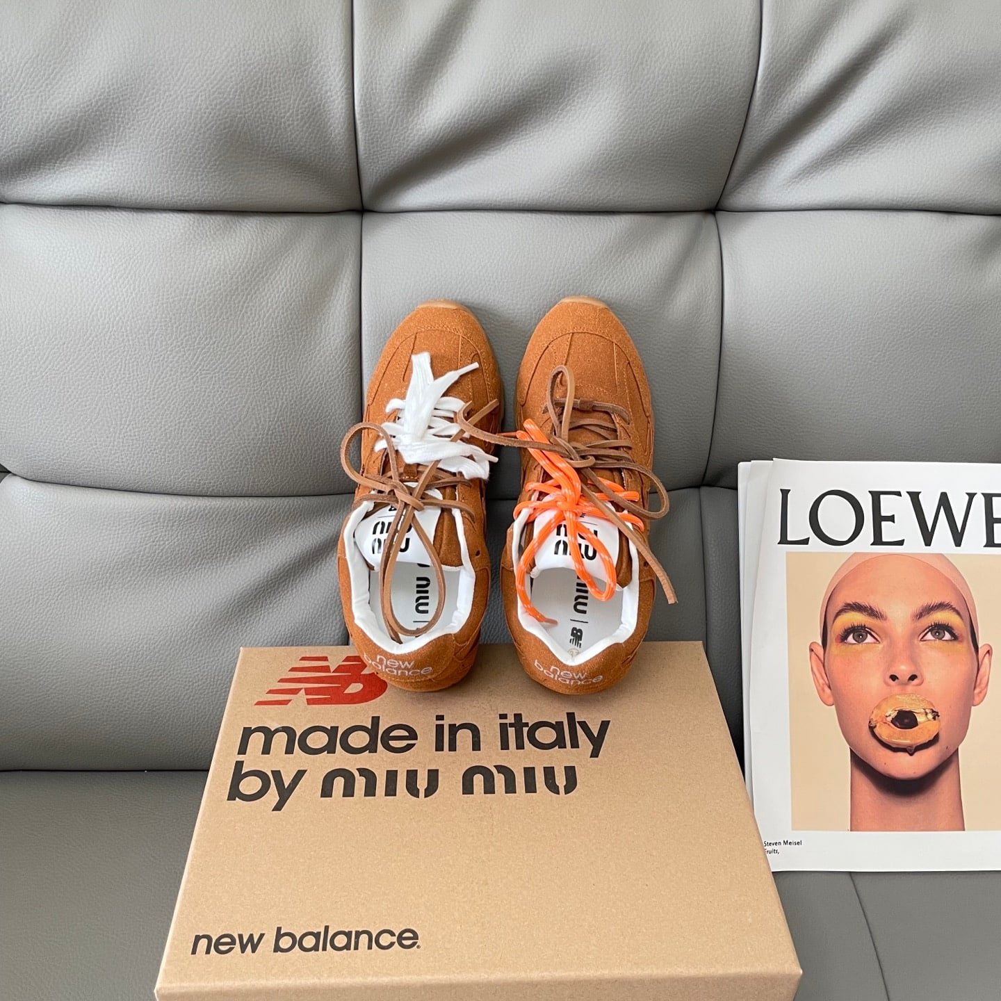 Miu Miu X New Balance 530 Sl Suede Sneaker Cinnamon 5E165E Z5O F0401 F D005