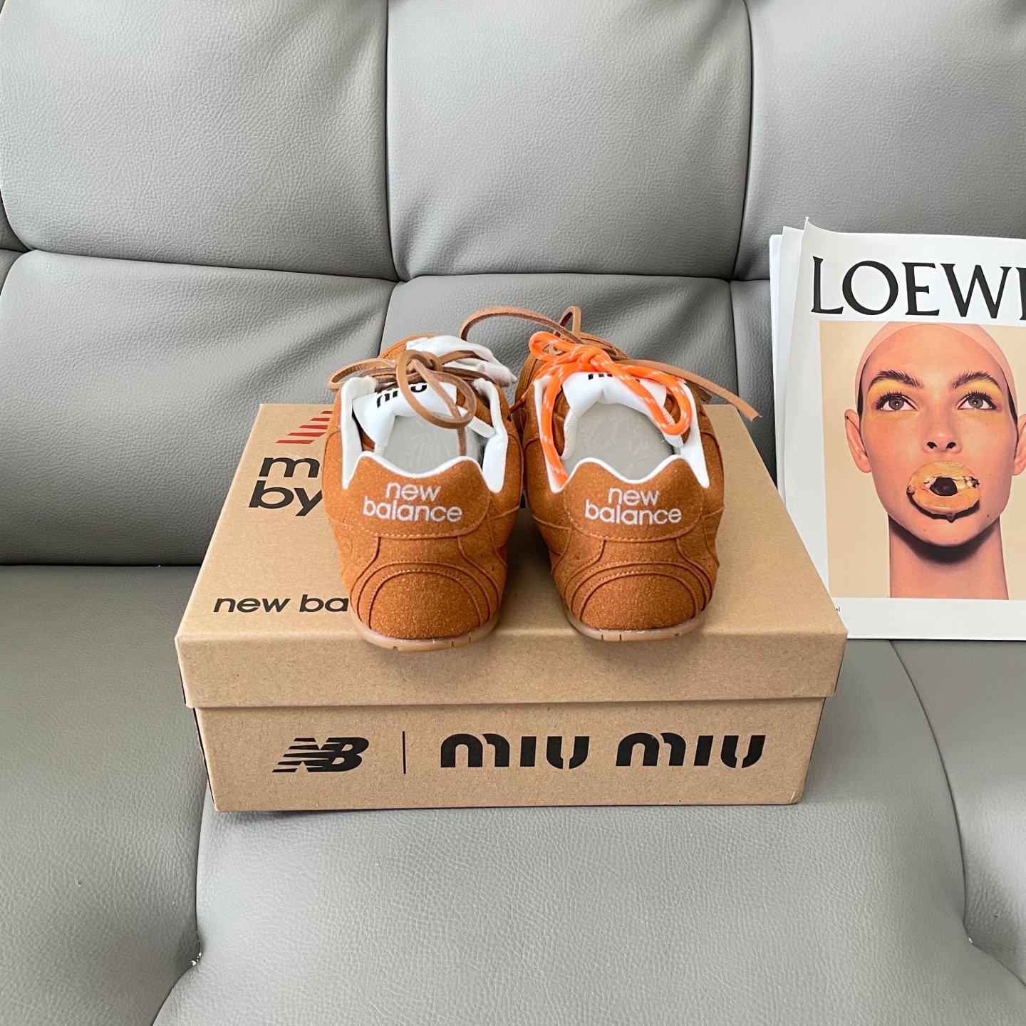 Miu Miu X New Balance 530 Sl Suede Sneaker Cinnamon 5E165E Z5O F0401 F D005