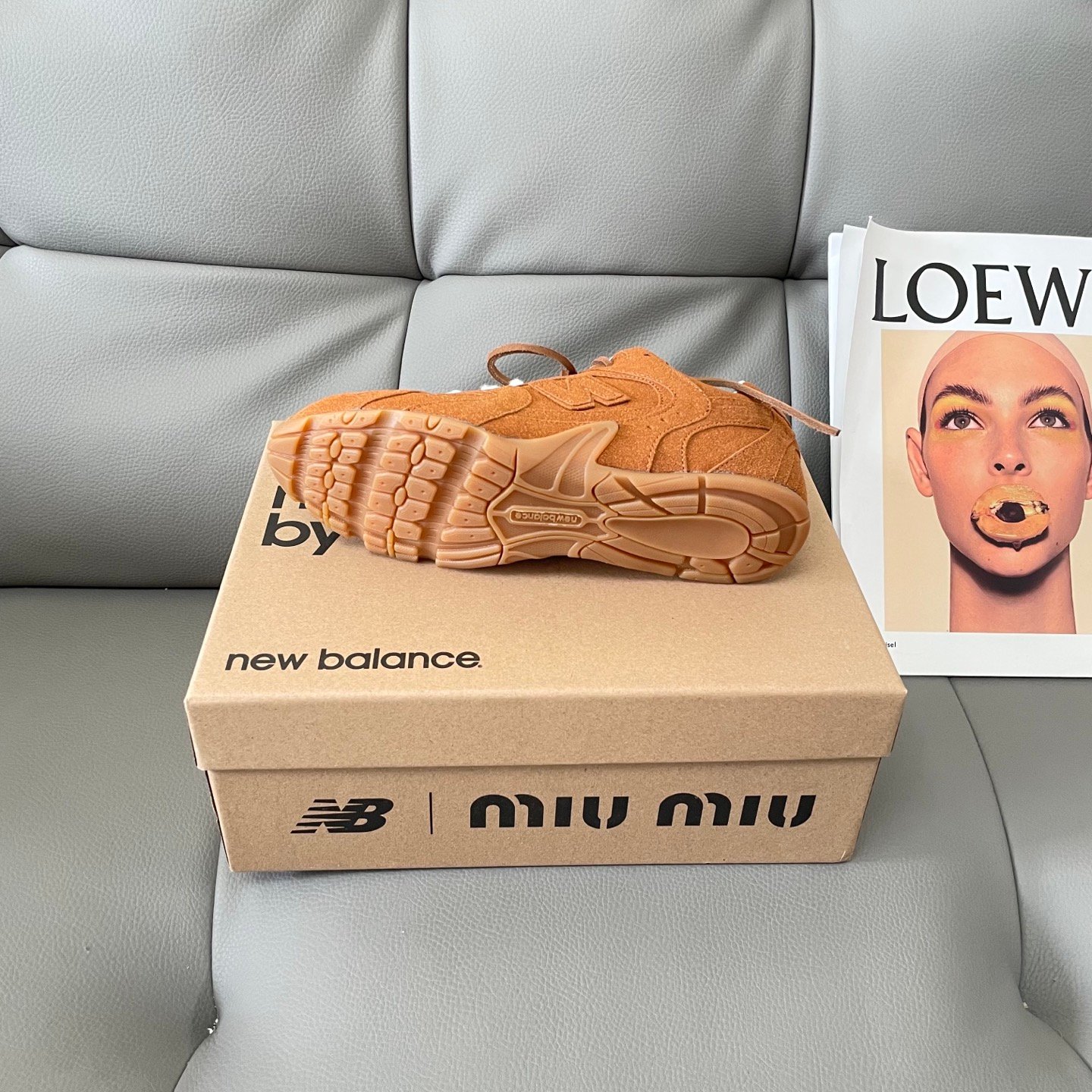 Miu Miu X New Balance 530 Sl Suede Sneaker Cinnamon 5E165E Z5O F0401 F D005