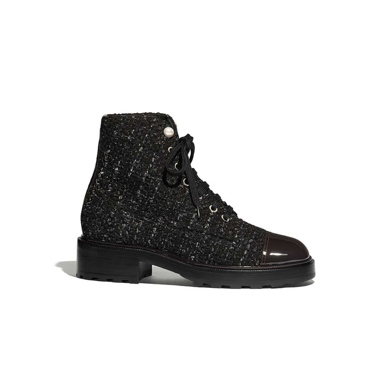 Ch**el Ankle Boots In Tweed Black G35154 Y53934 K1842
