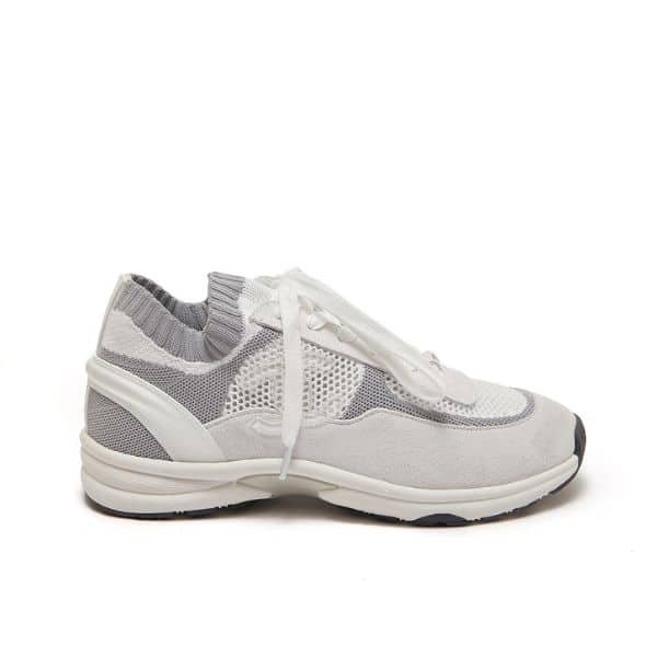 Ch**el Cruise Sock Sneaker White Gray