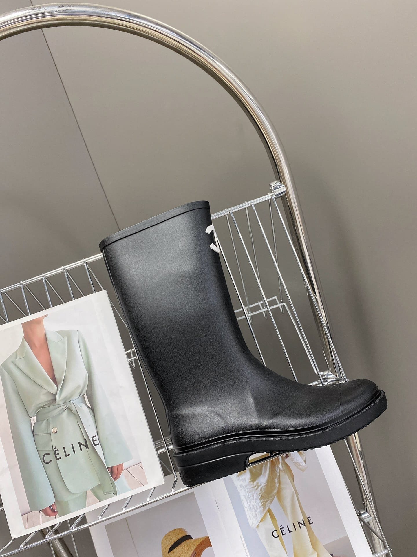 Ch**el Rubber Rain Boots Black G39620 X56326 94305