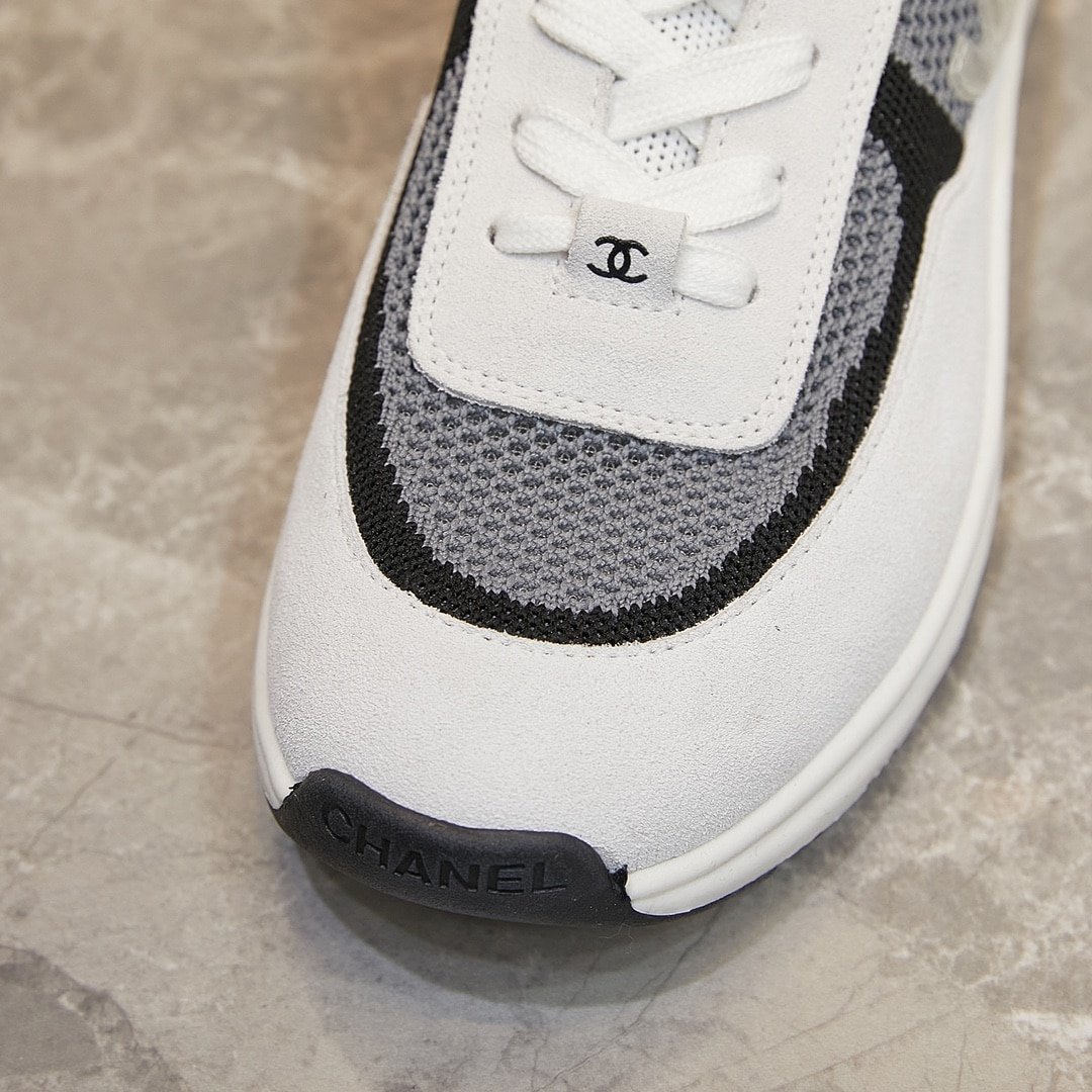 Ch**el Cruise Sock Sneaker White Black