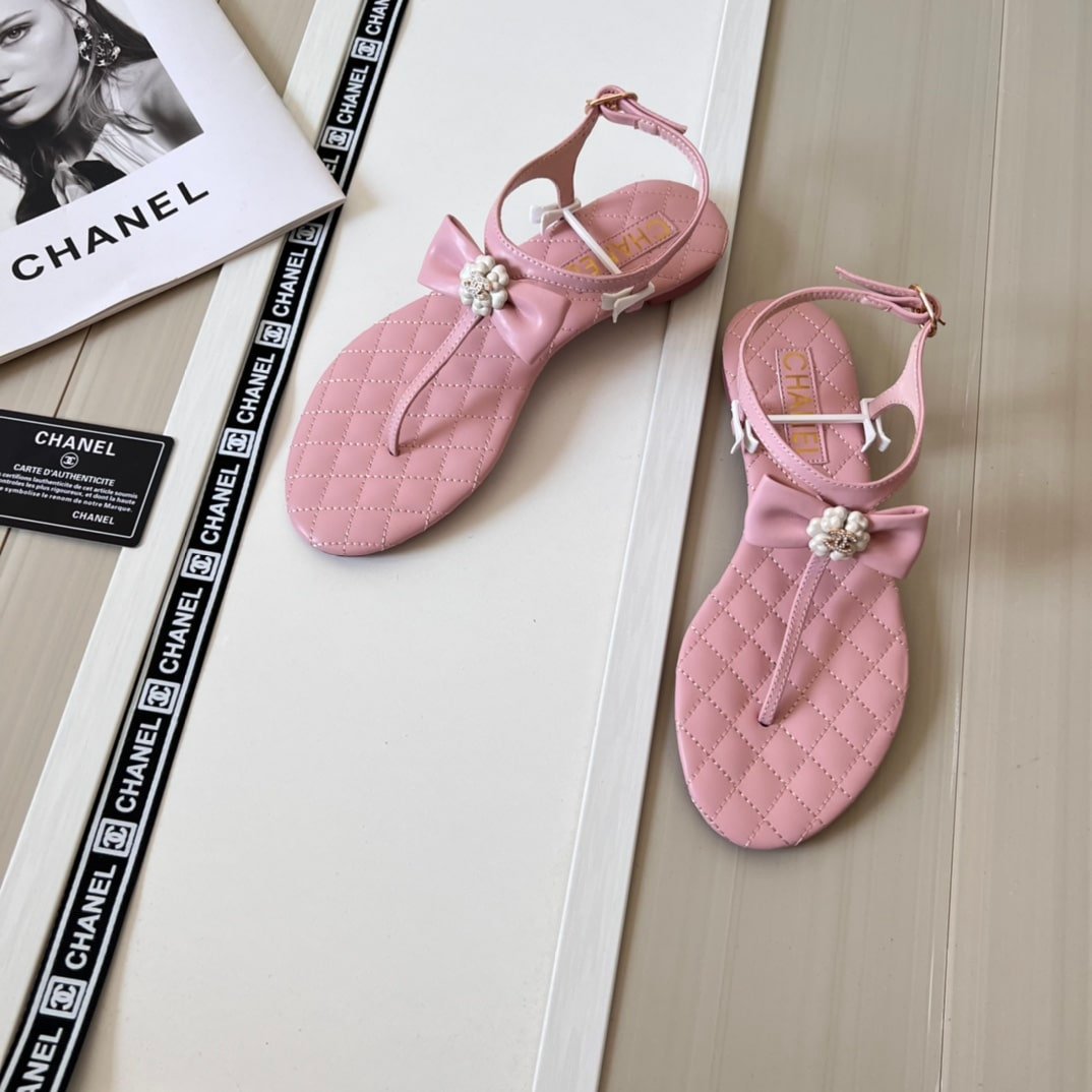 Ch**el Sandals Pink G45258 X01000 Ns099