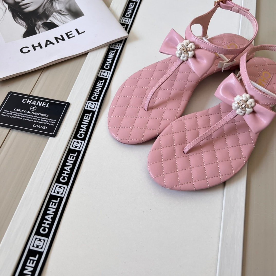 Ch**el Sandals Pink G45258 X01000 Ns099