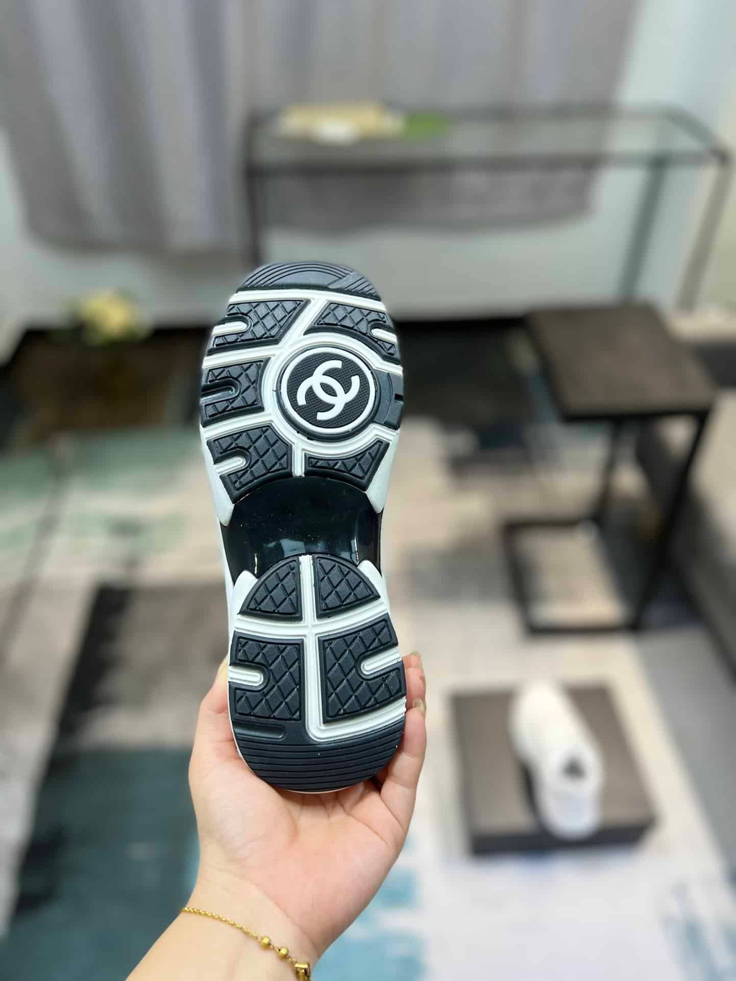 Ch**el Cc Embossed Logo Suede White