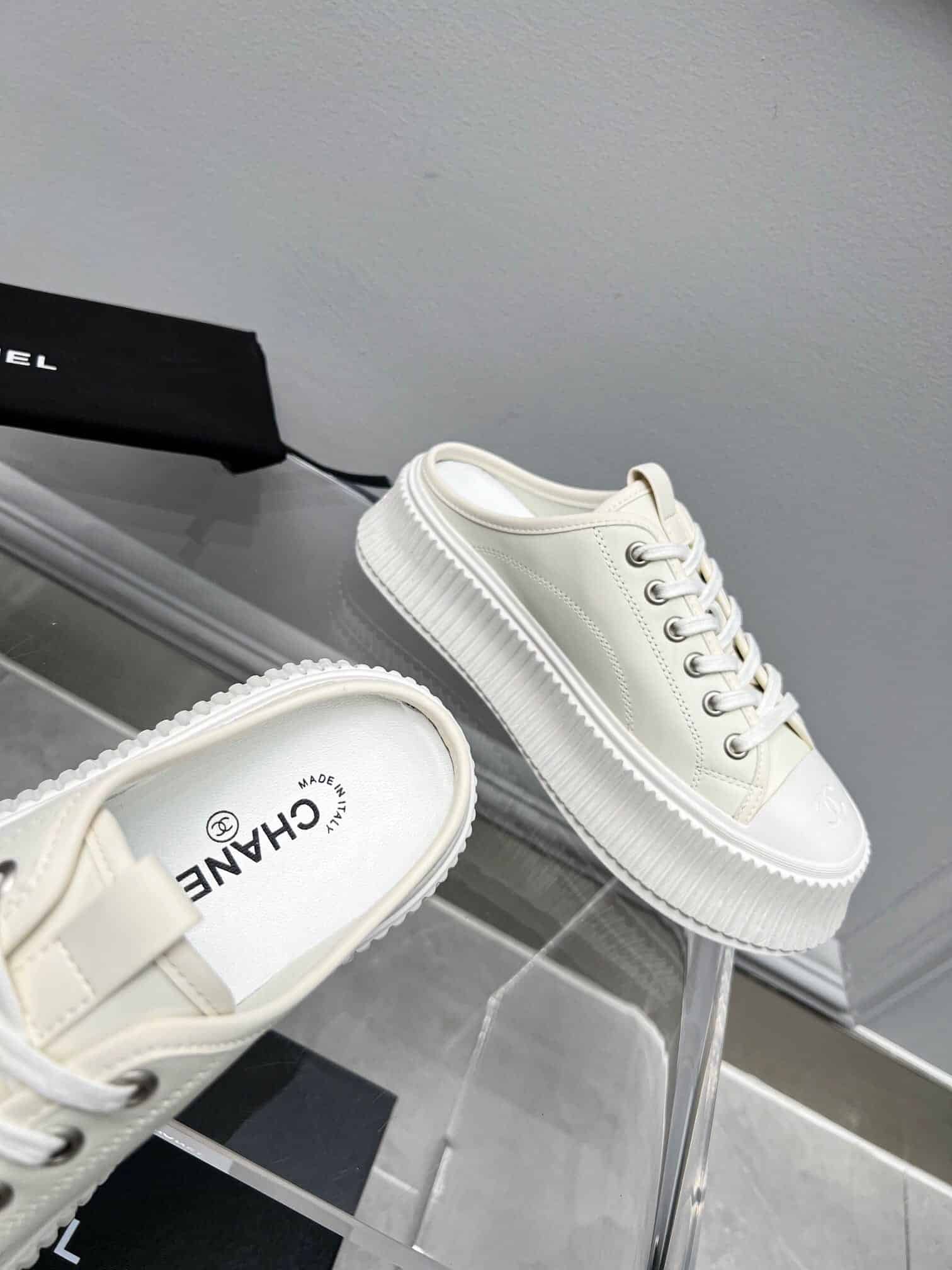 Ch**el Platform Shoes Cream