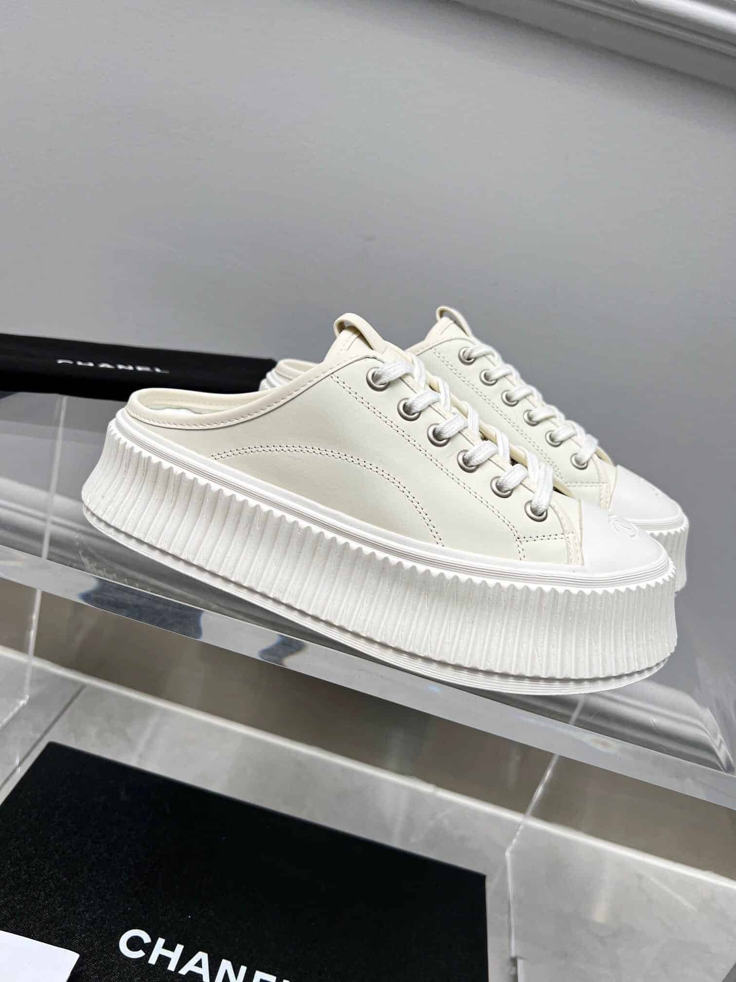 Ch**el Platform Shoes Cream