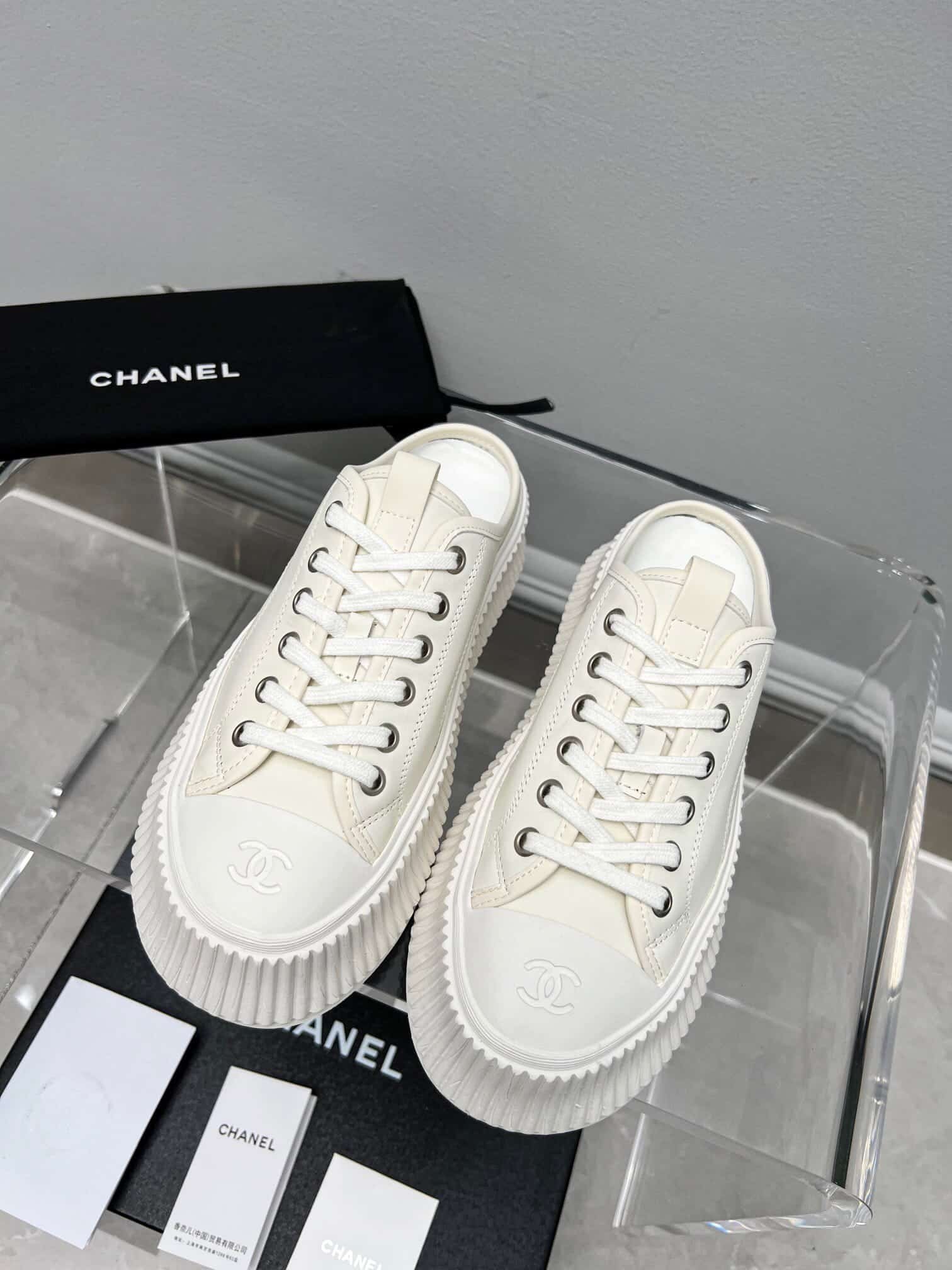 Ch**el Platform Shoes Cream