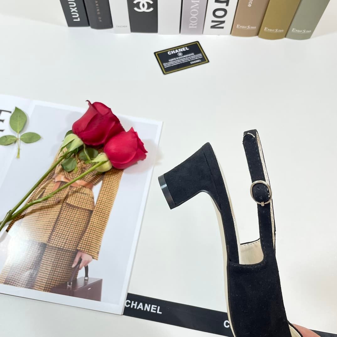 Ch**el Slingbacks Black G39643 Y56380 K5796
