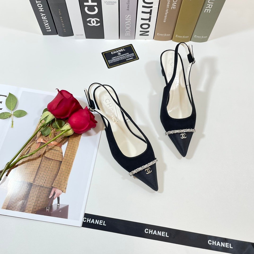 Ch**el Slingbacks Black G39643 Y56380 K5796