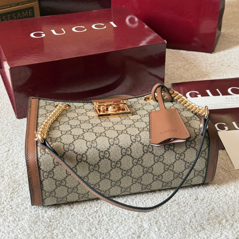 Gvc*1 Padlock Small Shoulder Bag Brown Gg Svp*me 25Cm 498156 Khnkg 8534