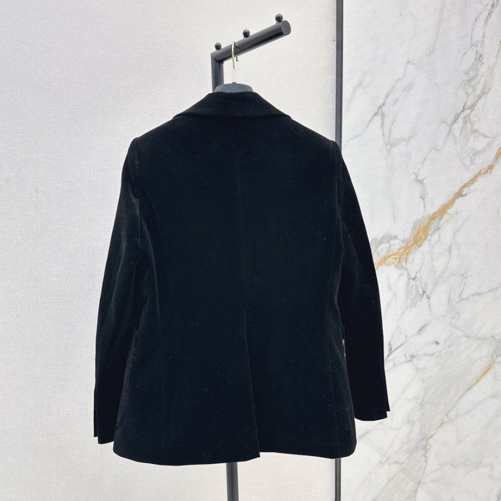 L0vis Vvtt0n Velvet Schoolboy Blazer Black
