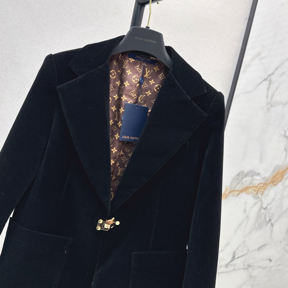 L0vis Vvtt0n Velvet Schoolboy Blazer Black