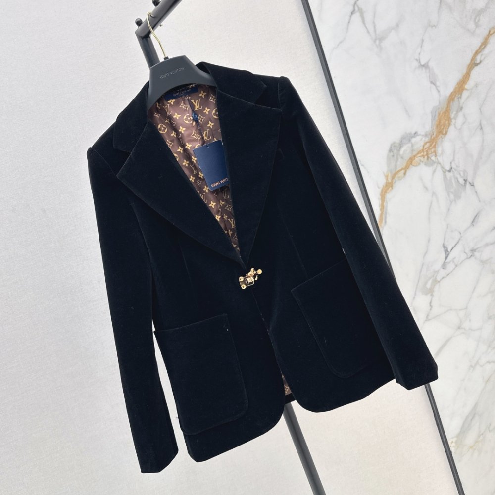 L0vis Vvtt0n Velvet Schoolboy Blazer Black
