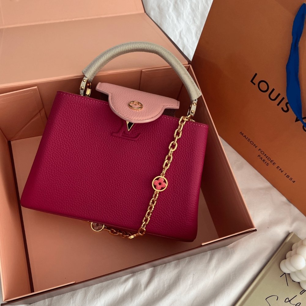 L0vis Vvtt0n Capucines Mm Bag Dark Pink 27Cm M20845