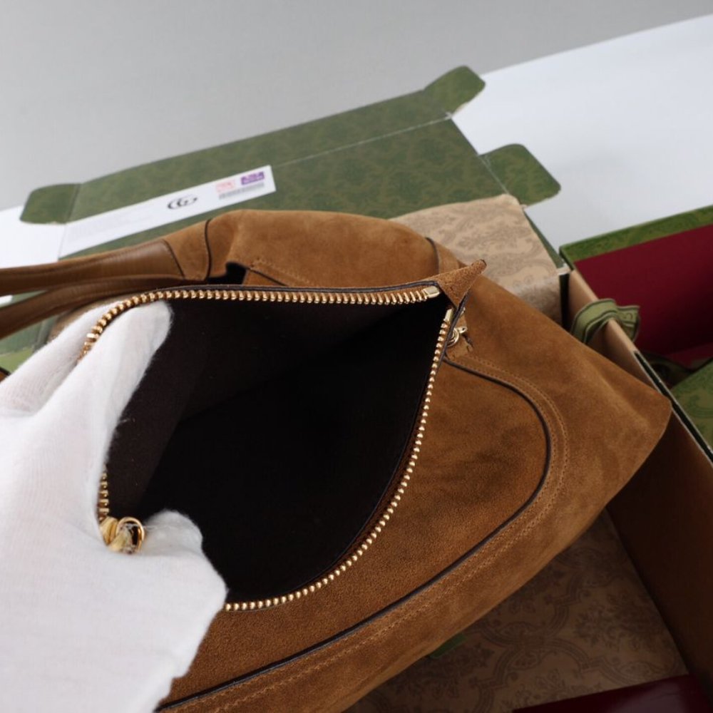 [S*per Vip 1:1] Gvc*1 Softbit Maxi Shoulder Bag Brown Suede 46Cm ‎837466 Aaflb 2118
