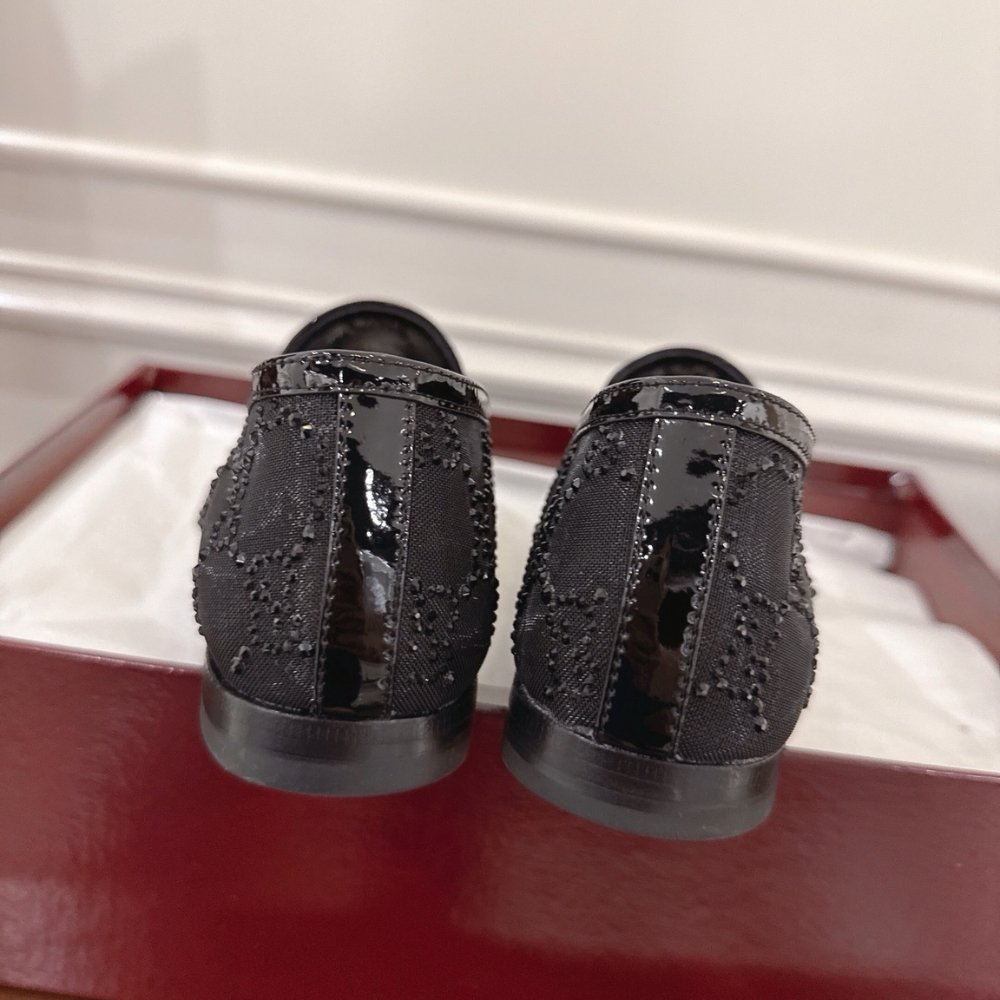 Gvc*1 Women Gg Crystal Jordaan Loafer Black 835483 Faeq0 1046