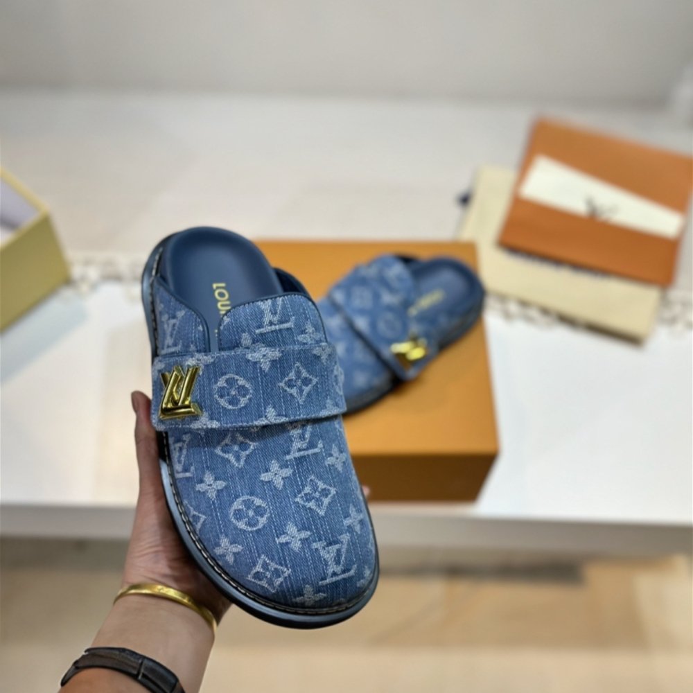 L0vis Vvtt0n Lv Cosy Comfort Mule Blue 1Agvoo