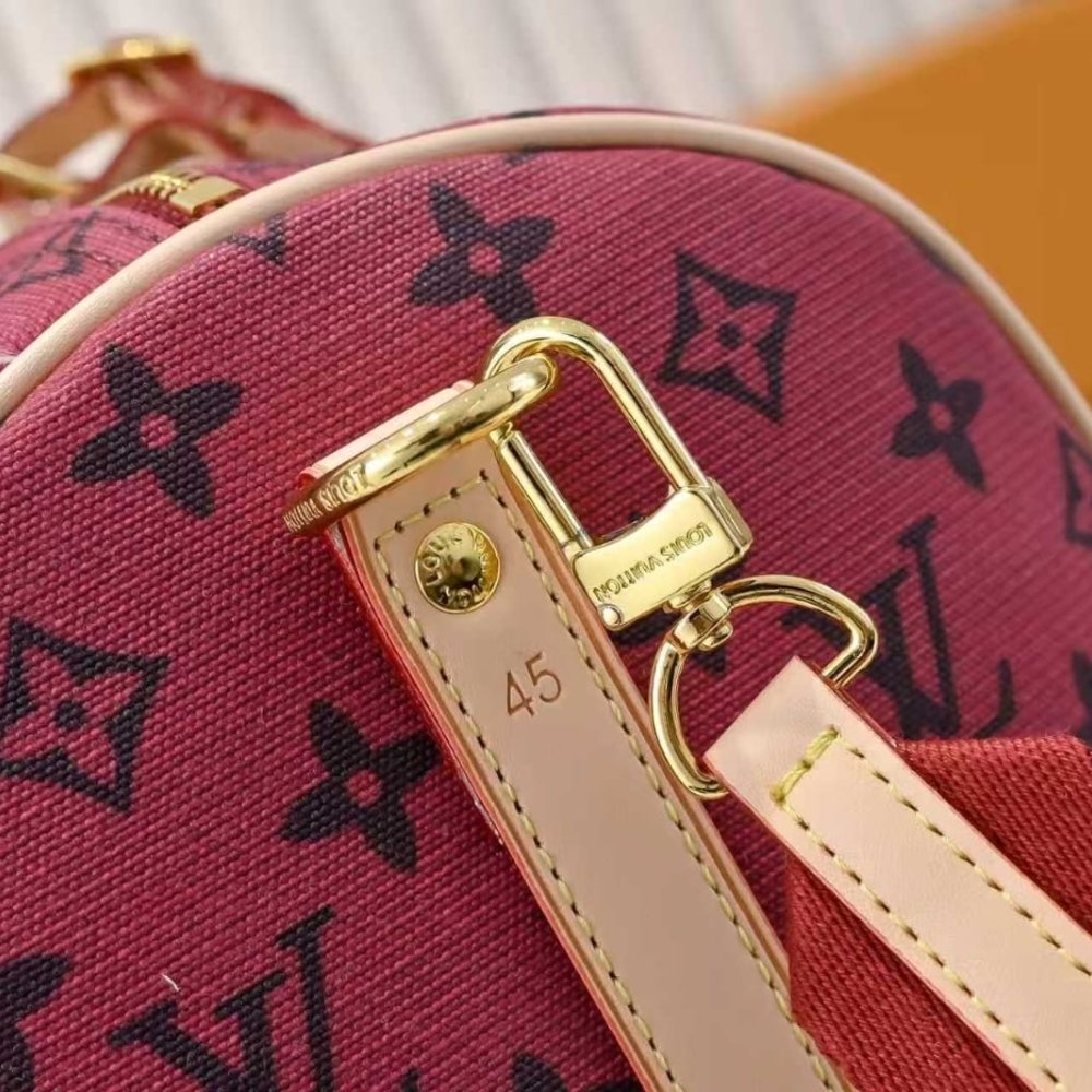 L0vis Vvtt0n Keepall Foldable 45 Monogram Red 45Cm M25772