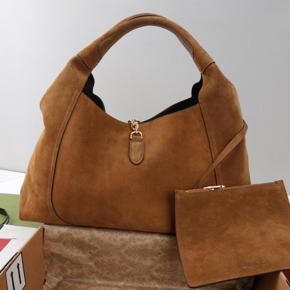 [S*per Vip 1:1] Gvc*1 Softbit Maxi Shoulder Bag Brown Suede 46Cm ‎837466 Aaflb 2118