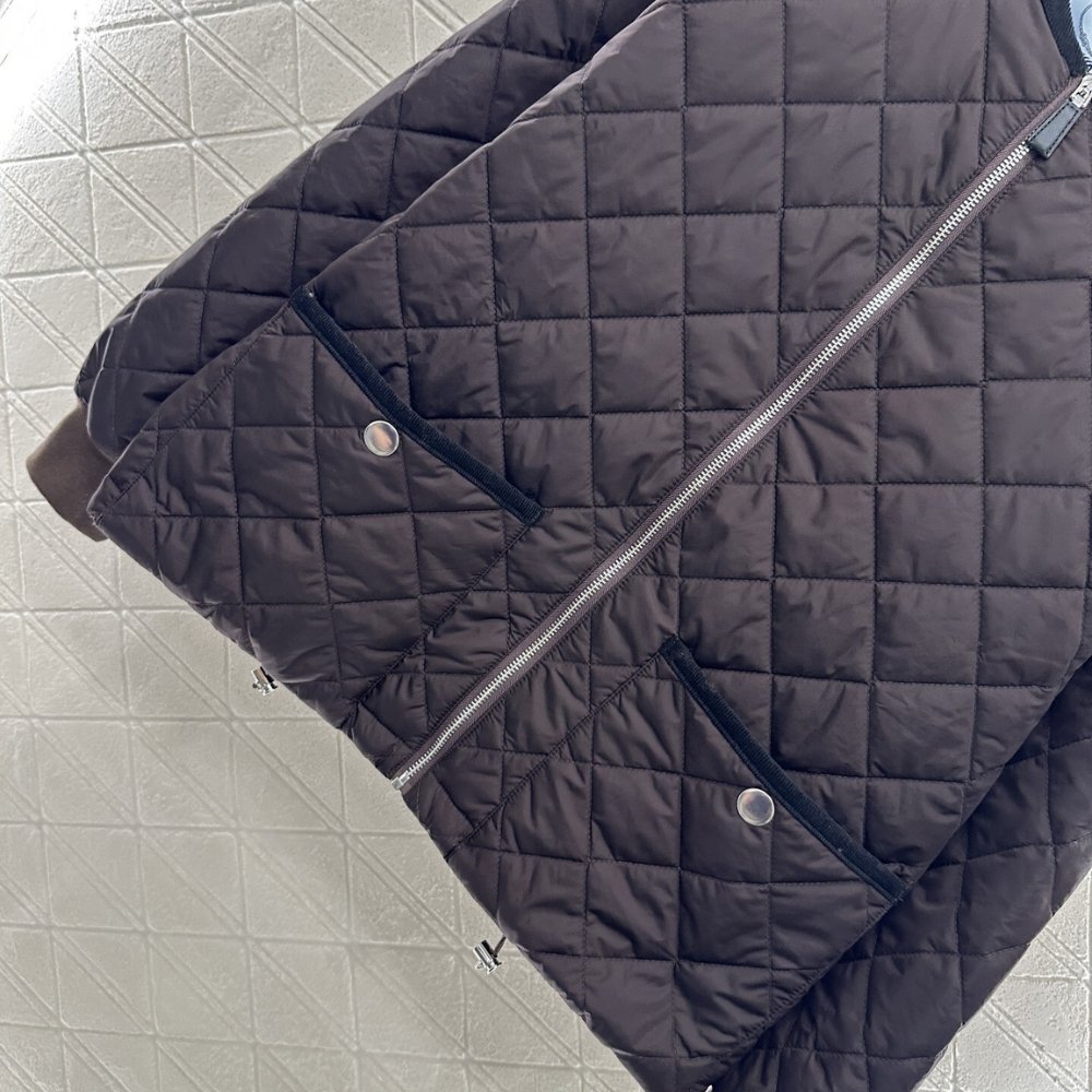 Pra*a Quilted Light Re Nylon Jacket Dark Brown 292167 1Wq9 F0003 S Ooo