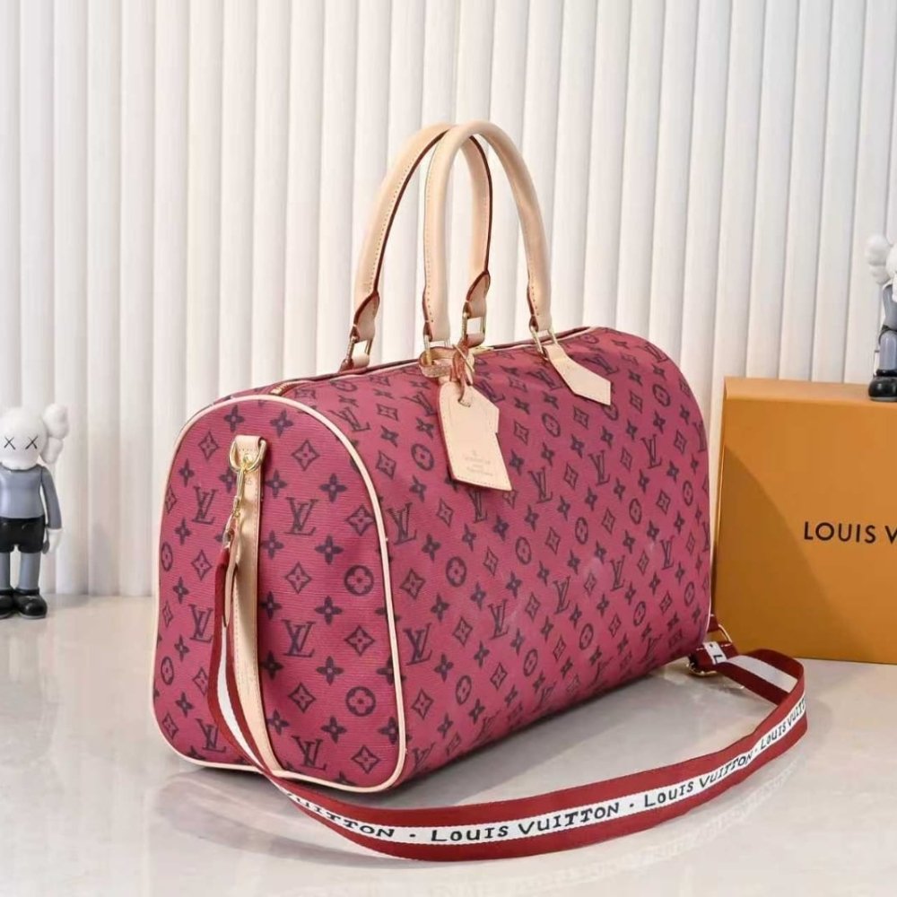 L0vis Vvtt0n Keepall Foldable 45 Monogram Red 45Cm M25772