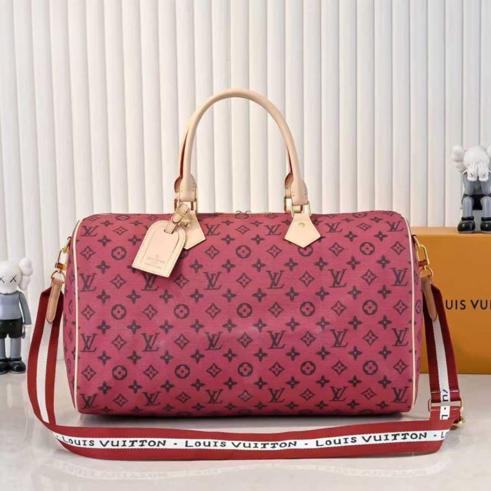 L0vis Vvtt0n Keepall Foldable 45 Monogram Red 45Cm M25772