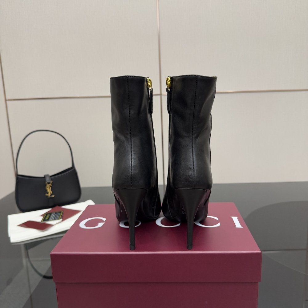 Gvc*1 Women Ankle Boot With Horsebit Black Leather 835741 Bko00 1000