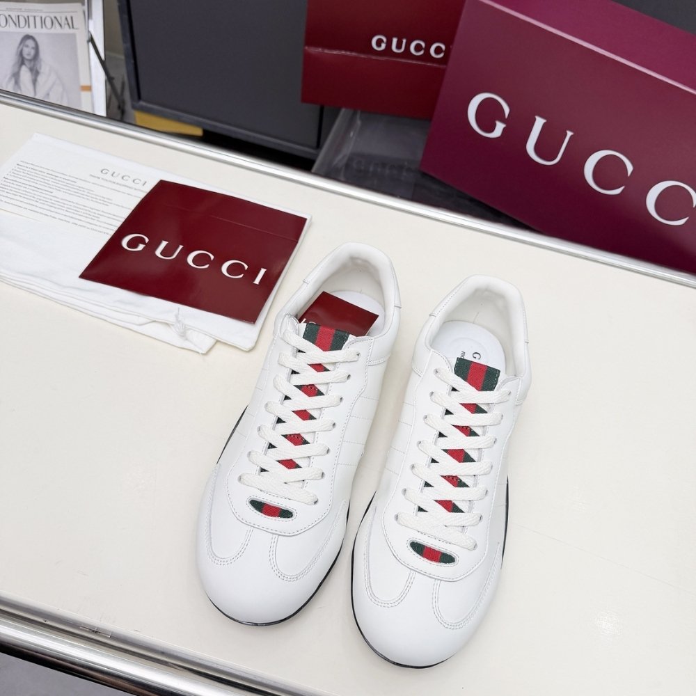Gvc*1 Men Shift Trainers White Leather 857018 Aafuh 9245